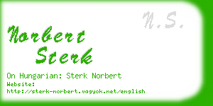norbert sterk business card